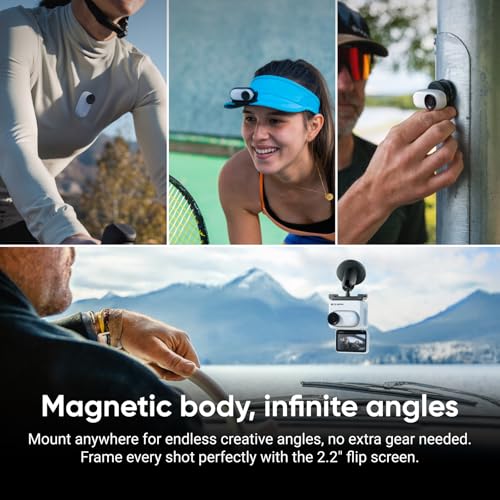 Image of Insta360 GO 3S - 128 GB Family Bundle White 4K Tiny Portable Vlogging Camera, Hands-Free POVs, Mount Anywhere, Stabilization, 140 Min Battery Life, 10m Waterproof, Pet POV