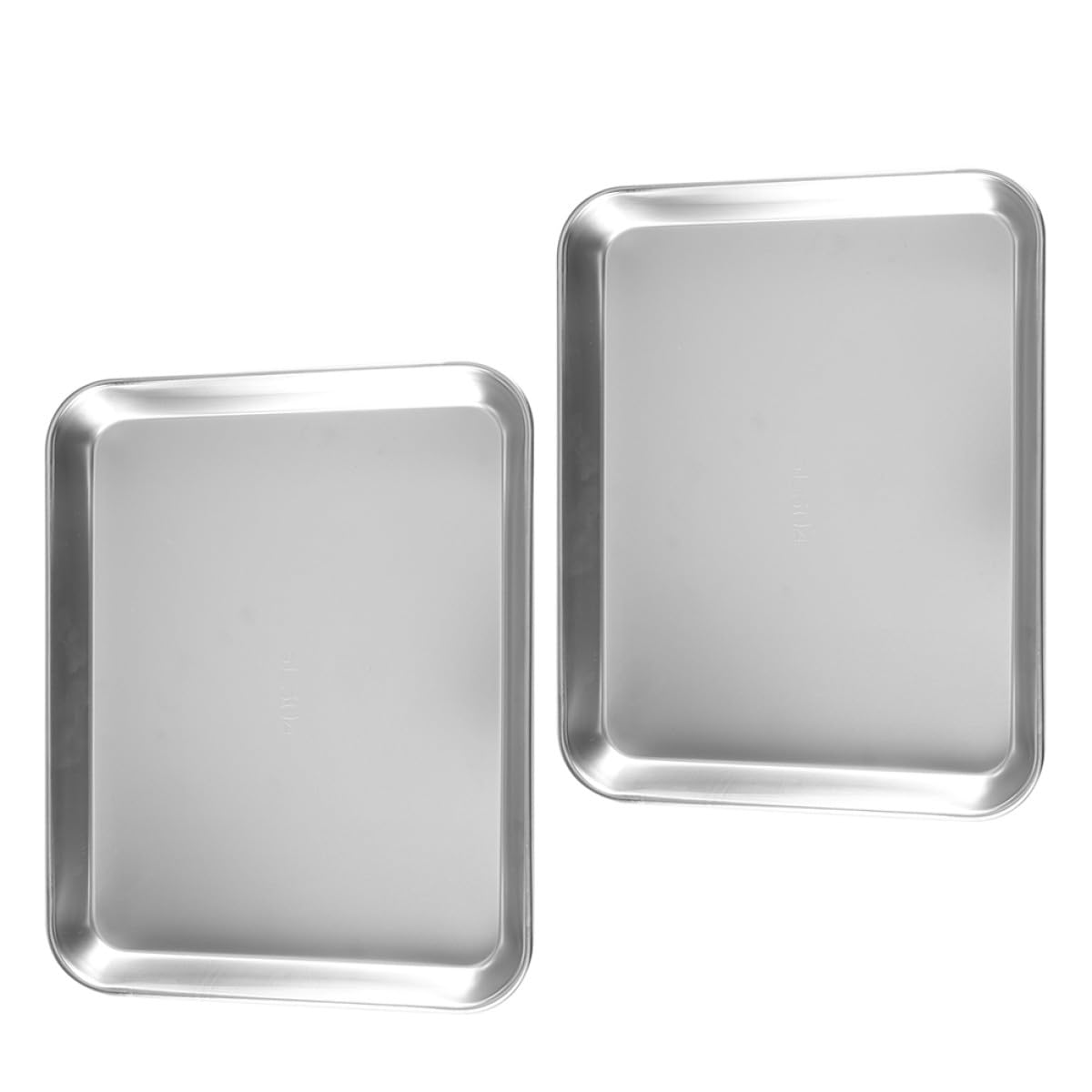 Healvian Set da 2 Vassoi Piatti in Acciaio Inox 304 per Strumenti Medici, Vassoi in Acciaio Inossidabile senza Coperchio 310x240x31 Mm, Adatti per Uso Professionale in Ambito Sanitario