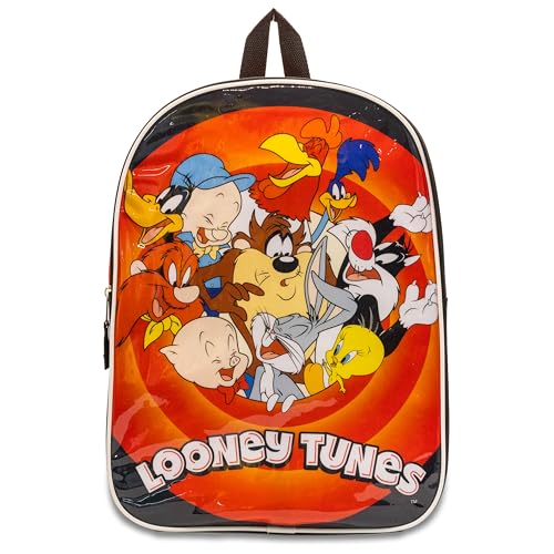 Fast Forward Mochila infantil de 38 cm | Mochila para meninos e meninas | Alças acolchoadas e compartimento grande com zíper | Material escolar, Looney Tunes, 15 Inch, Moderno