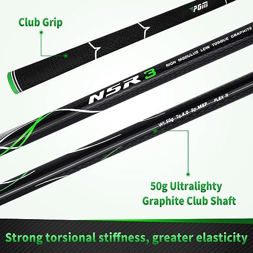 PGM Golf Clubs NSR III Irons Set (5, 6, 7, 8, 9, PW, S) with Graphite Shafts for Right-Handed Golfers – S/R Flex - Image 4