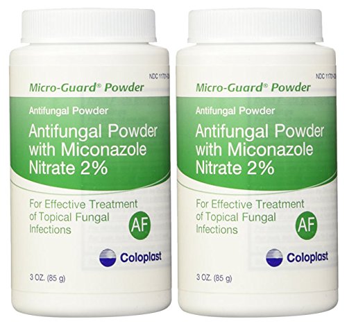 MICRO-GUARD Antifungal Powder (Pack of 2) Contains 2% Miconazole Nitrate. 3 oz Each