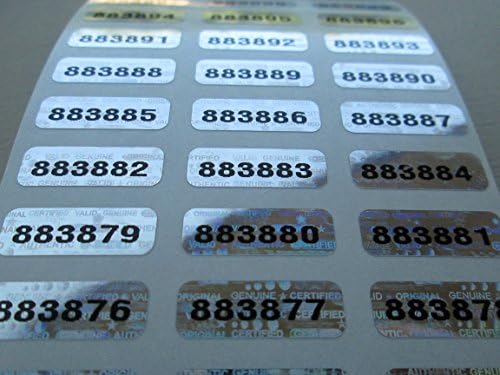 250 Silver Hologram Tamper Evident Warranty Void High Security Labels Stickers (.75 Inch X .25 Inch Rectangle)