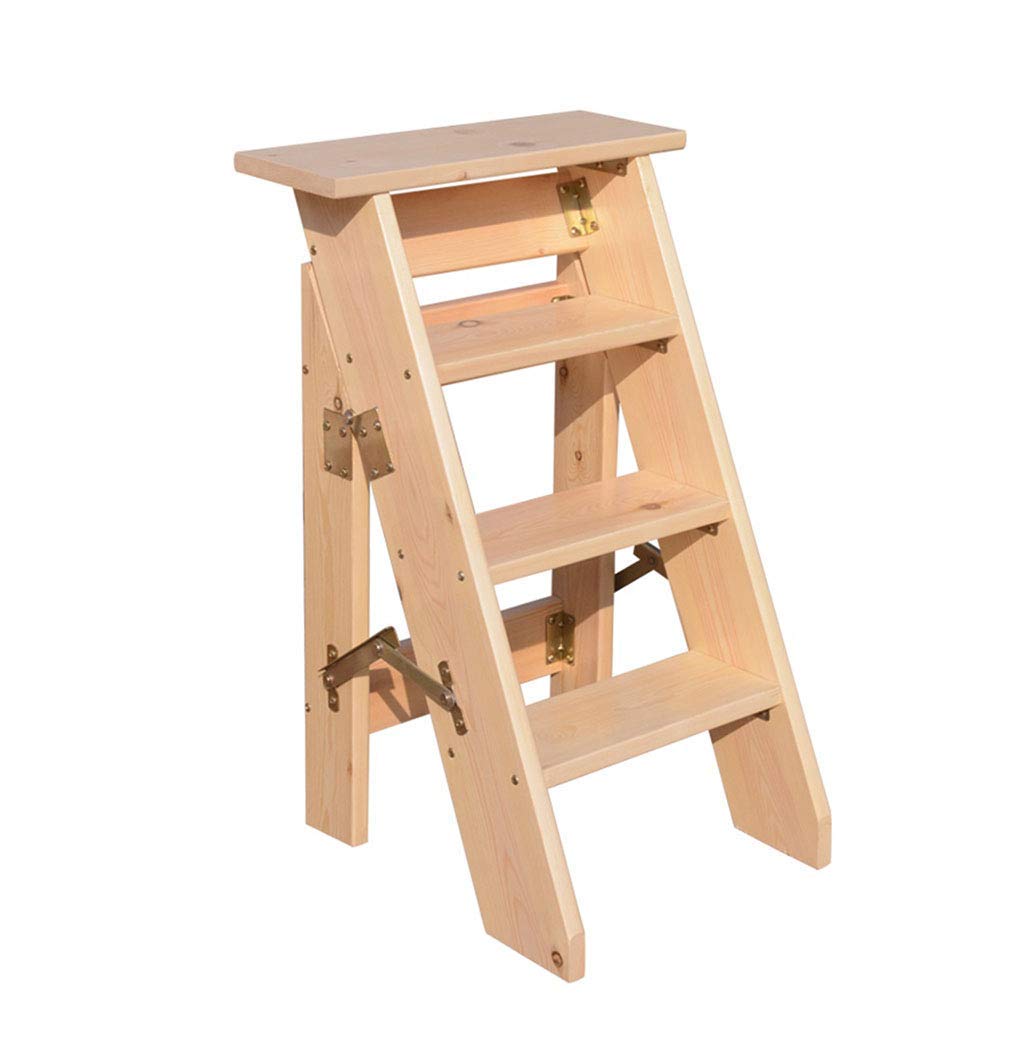 Buy Shelf Folding Steps Folding Ladders Shelf Wood Step Ladders 4 Step Lightweight Foldable Step