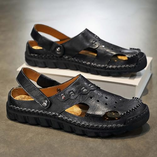 Men's Sport Sandals Adjustable Two Wear Clogs Slippers Breathable Quick Dry Swimming Pool Fisherman Beach Shoes Arch Support Garden Shoes3