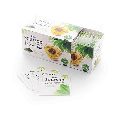 Graviola de guanábana naturalhojas de guanábana Té 25 bolsascaja (4 cajas)