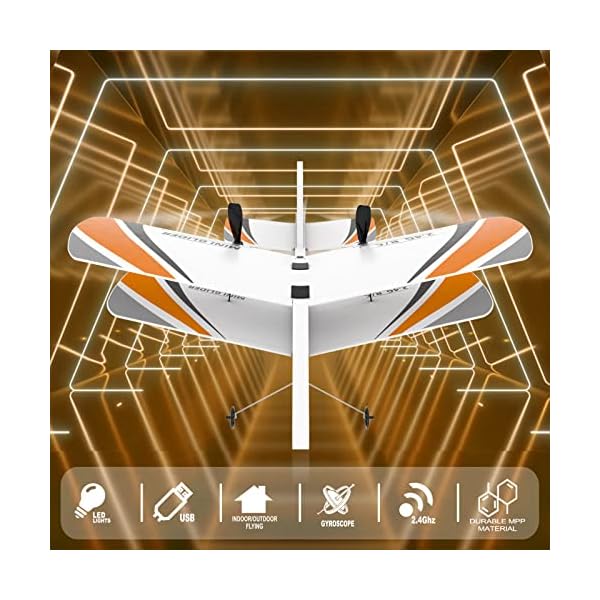 USHINING RC Flugzeuge für Kinder, 2,4 GHz Wiederaufladbare Fernbedienungsflugzeuge mit Integriertem Gyroskop Leichtes, Einfach zu Fliegen, Langlebiges MPP-Material. Gutes Geschenk für Ihr Kind (990) – Bild 3