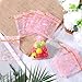 Jxiwfvl 100 Pieces Moon Star Organza Bags, 2.7x3.5 Inch Pink Drawstring Candy Bags Sheer Mesh Jewelry Pouches Small Gift Bag for Wedding Favors, Jewelry, Candy, Party Supplies