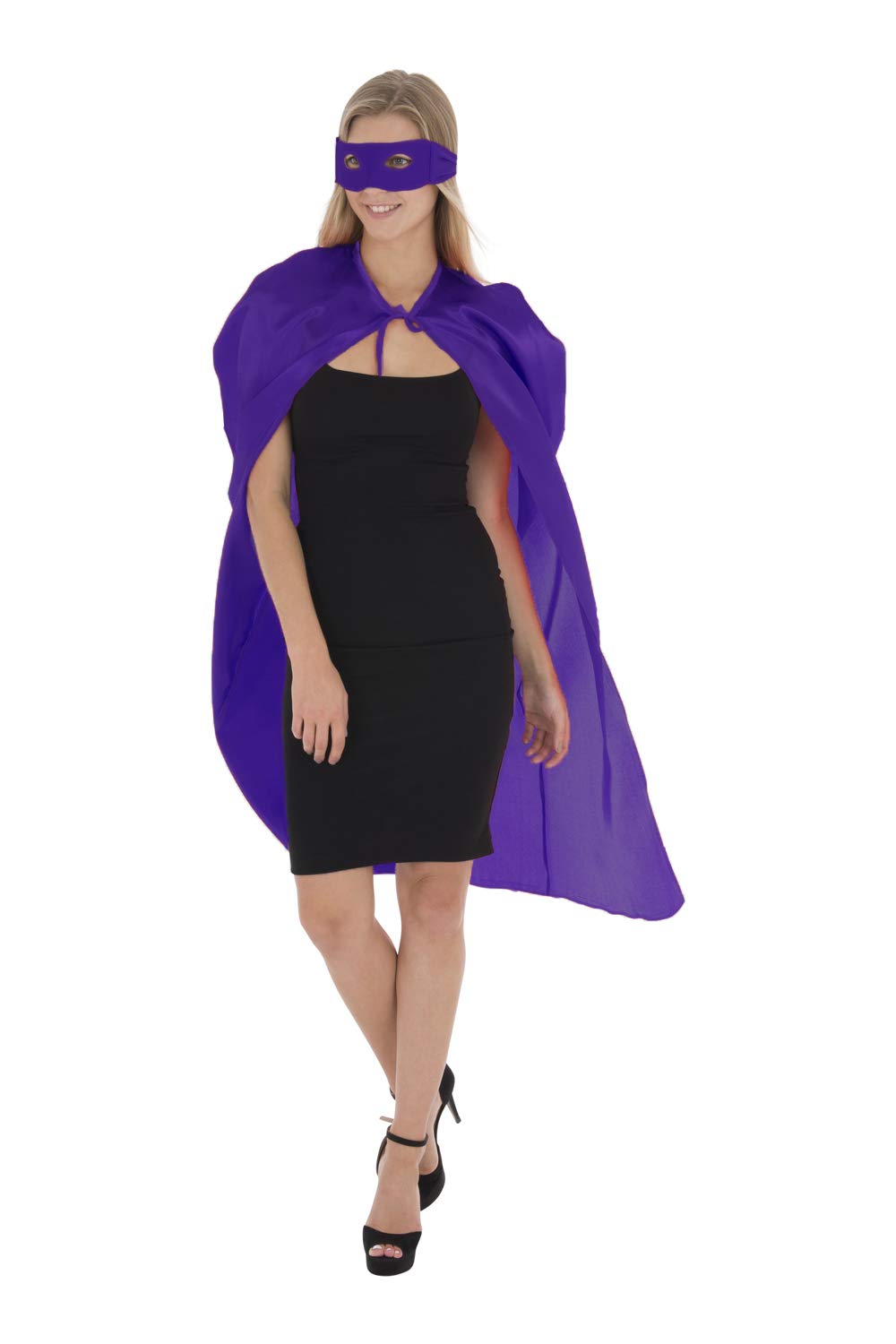 Zac's Alter Ego Fancy Dress Super Hero Cape & Mask Set Unisex Cloak Costume