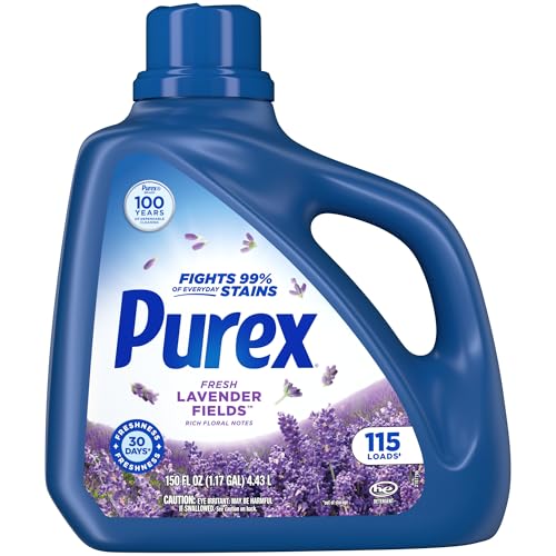 Purex Lavender Fields liquid Laundry Detergent, 150 fl oz, 115 loads