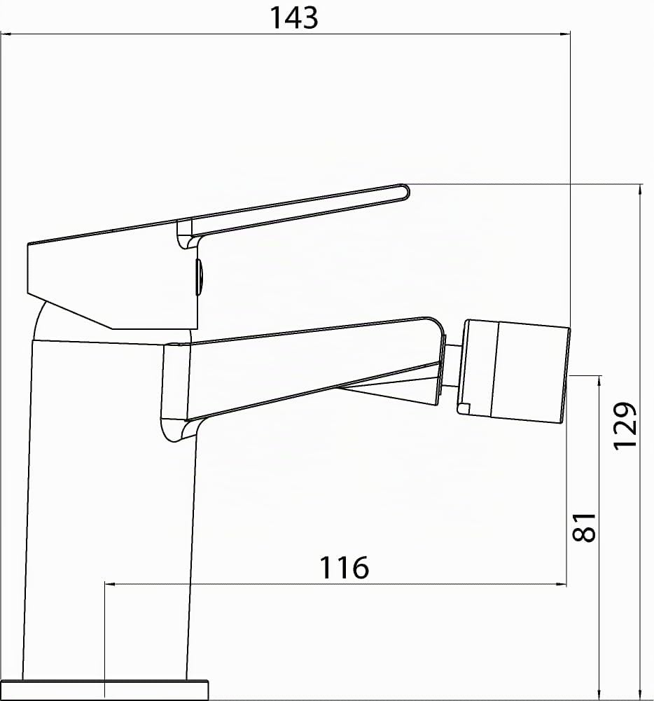 aquaSu® Bidet-Armatur Onoa, mit Excentergarnitur, Wasserhahn Bidet, leichtgängige Keramikkartusche, Standard-Montage, Messingkern, verchromt, 799119