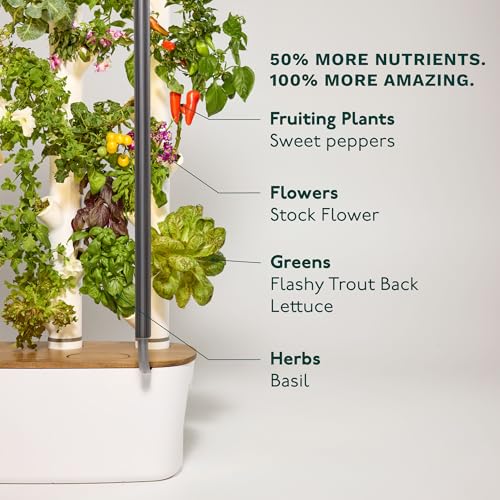 Gardyn 4.0 Hydroponics Growing System Kit & Vertical Garden Planter, 30 Non-GMO Indoor Plants Smart Garden, Herbs, Vegetables & LED Grow Lights for Indoor Gardening System