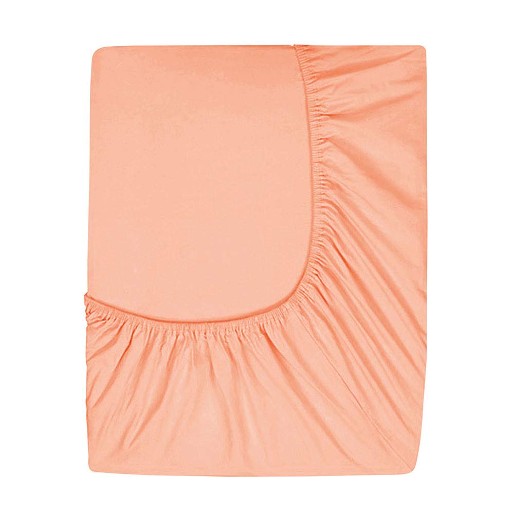 Comfy BasicsPrime Deep Pocket Fitted Sheet - Brushed Velvety Microfiber - Breathable, Extra Soft and Comfortable - Winkle, Fade, Stain Resistant (Peach, King)
