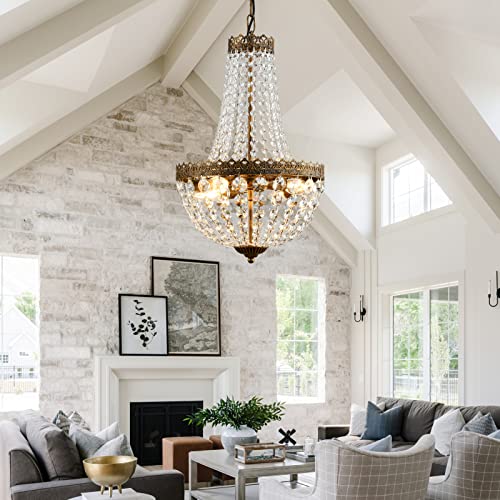 Kaiqi 8019-4 Lights French Empire Mini Crystal Chandelier Farmhouse Pendant Lighting thumb #4