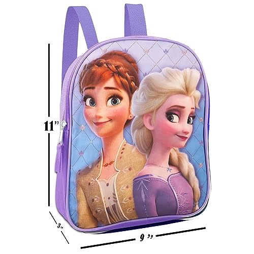 Fast Forward Frozen Elsa & Anna 11" Mini Backpack (Purple)2