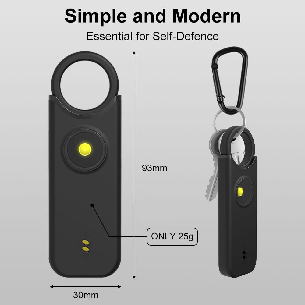 Flintronic Personal Alarm, 135 dB Alarm samoobrony z diodą LED i brelokiem, kieszonkowy alarm brelok alarmowy dla kobiet, dzieci, osób starszych, nocna zmiana