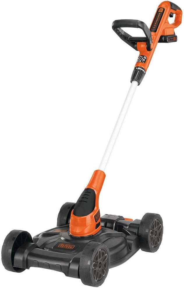 BLACK+DECKER Combination String Trimmer, Lawn Mower, and Edger, Cordless 3-in-1 (MTC220) 3-in-1 Mower Only