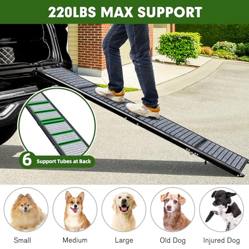 Duckygoo Rampa extra longa para carros de cães grandes de 67 