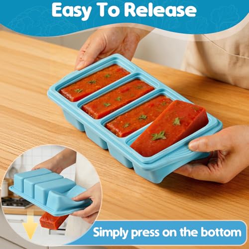 Cubetas de Silicona para Congelador con Tapa, Pack de 2 miniatura 2