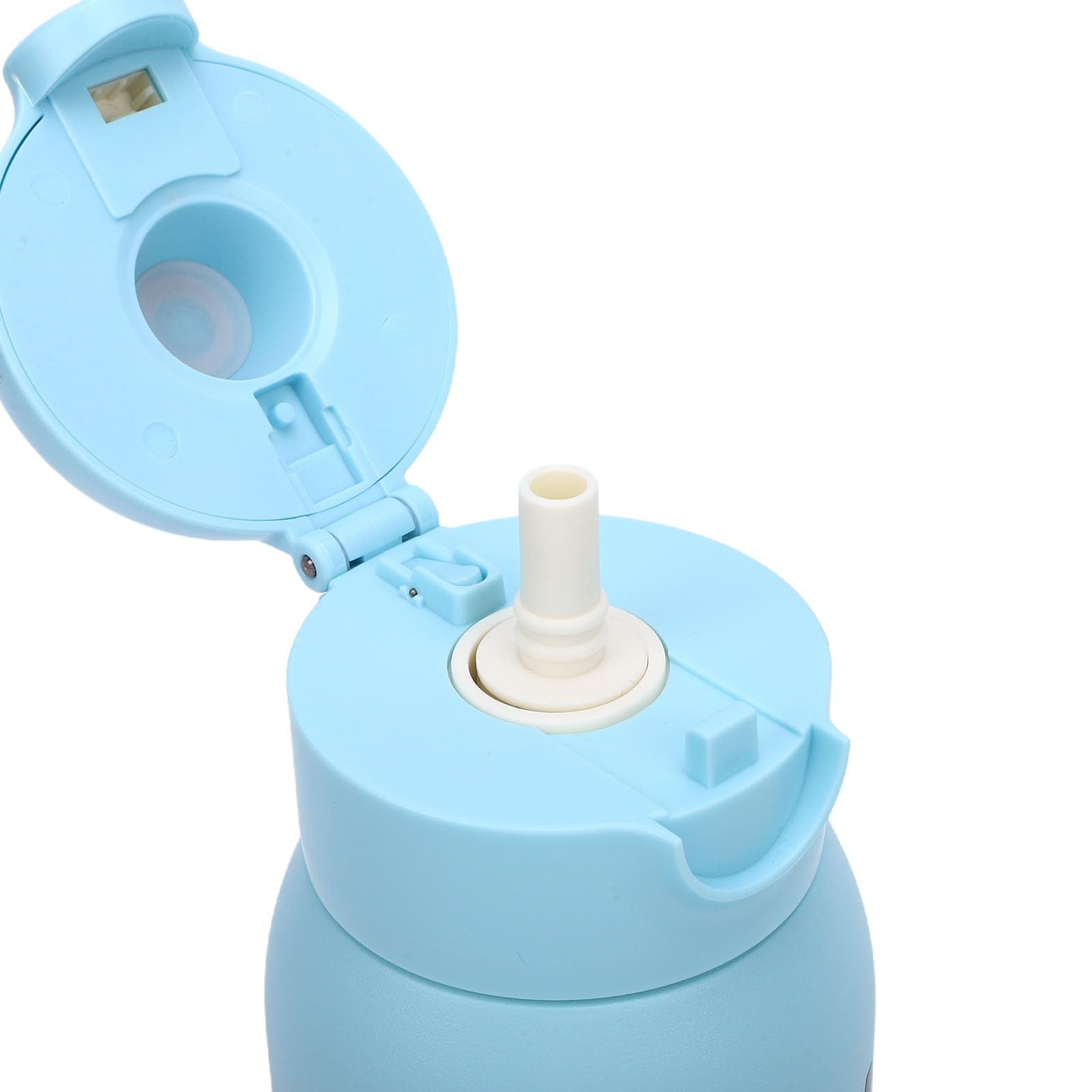 Borraccia Termica da 500 Ml, Borracce Sportive in Acciaio Inossidabile con Impronta Digitale Sbloccabile con Tracolla, per Bevande Calde e Fredde, per Sport, Viaggi e Scuola, Blu