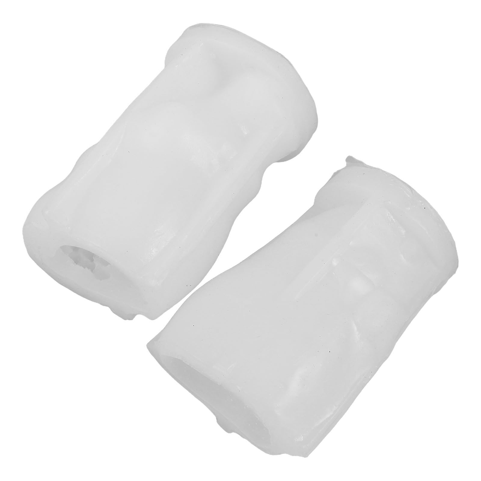 8 Pezzi Stampo Candela Pupazzo di Neve Natalizio in Silicone Bianco
