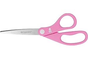 Westcott 8-Inch Pink Ribbon Scissors for School