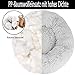 XXL Hundebett Orthopädisch Waschbar Rund Haustierbett für Große Grosse Mittelgroße Hunde XL Hundesofa Antistress Waschbar Kuschelig Hundekissen Memory Foam Hoch Oval Donut Labrador Hundehöhle Grau
