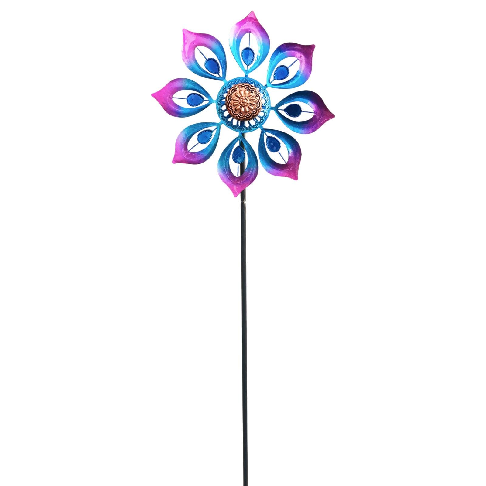47in Windmill Decoration Iron Art Craft Pinwheel for Garden Lawn Courtyard A-image-47