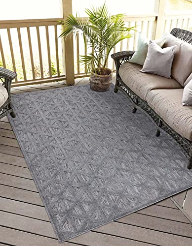 In-& Outdoor Teppich - Quadratisch 150x150 cm - für Innen-& Außenbereich - Wetterfest...