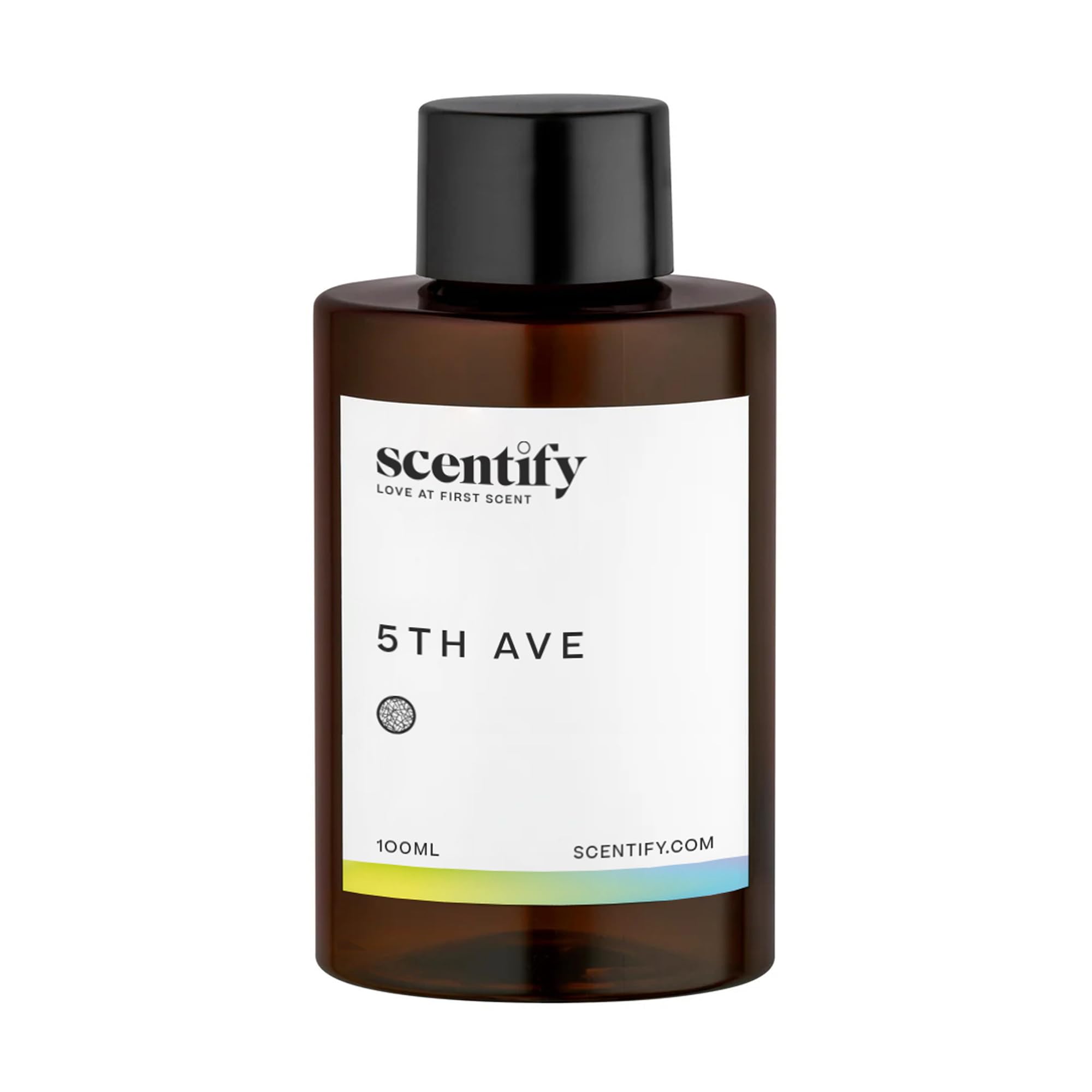 Amazon.com: Scentify 5th Ave Aroma Oil Refill Scent for Oil Diffusers -  Bergamot, Floral, Gardenia Scents - Luxurious Relaxing Aromatherapy  Diffuser Fragrance 100ml, 3.38 oz : Home & Kitchen