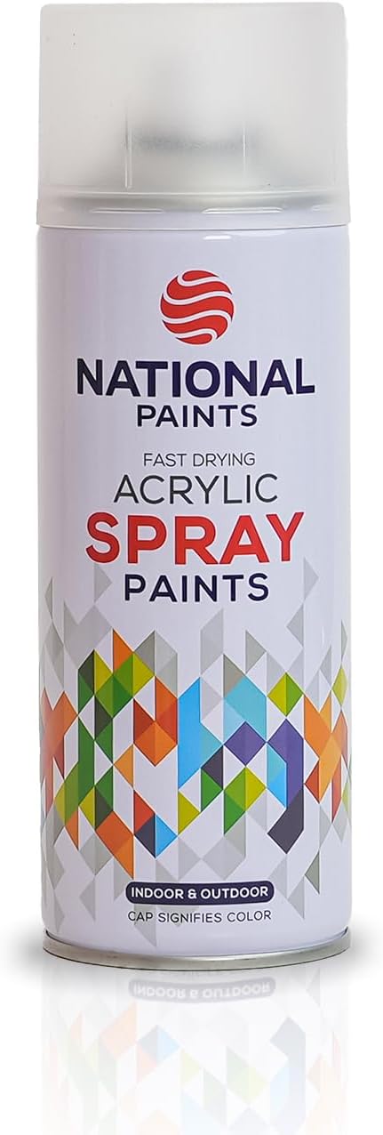 National Paints Fast Drying Acrylic Spray Paint - Clear 900