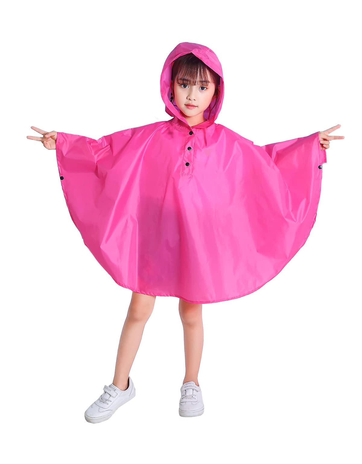 Freesmily Kids Cute Raincoat Waterproof Rain Poncho Jacket Coat for Girls Boys