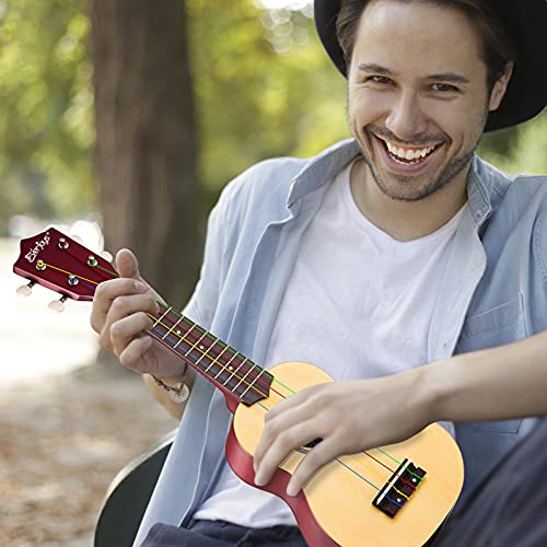 Everjoys EVKU-RW Soprano Ukulele Beginner Pack-21 Inch W/Rainbow String Free Online Lesson Gig Bag Fast Learn Songbook Digital Tuner Pick All In One Kit thumb #5