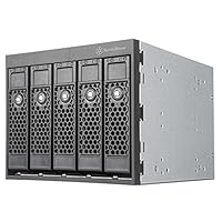 Silverstone SST-FS305-E - Hot-Swapping-Adapterkäfig SAS-12G/SATA-6-Gbit/s, DREI-5,25-Zoll-Einschübe-auf-fünf-3,5-Zoll-Einschübe