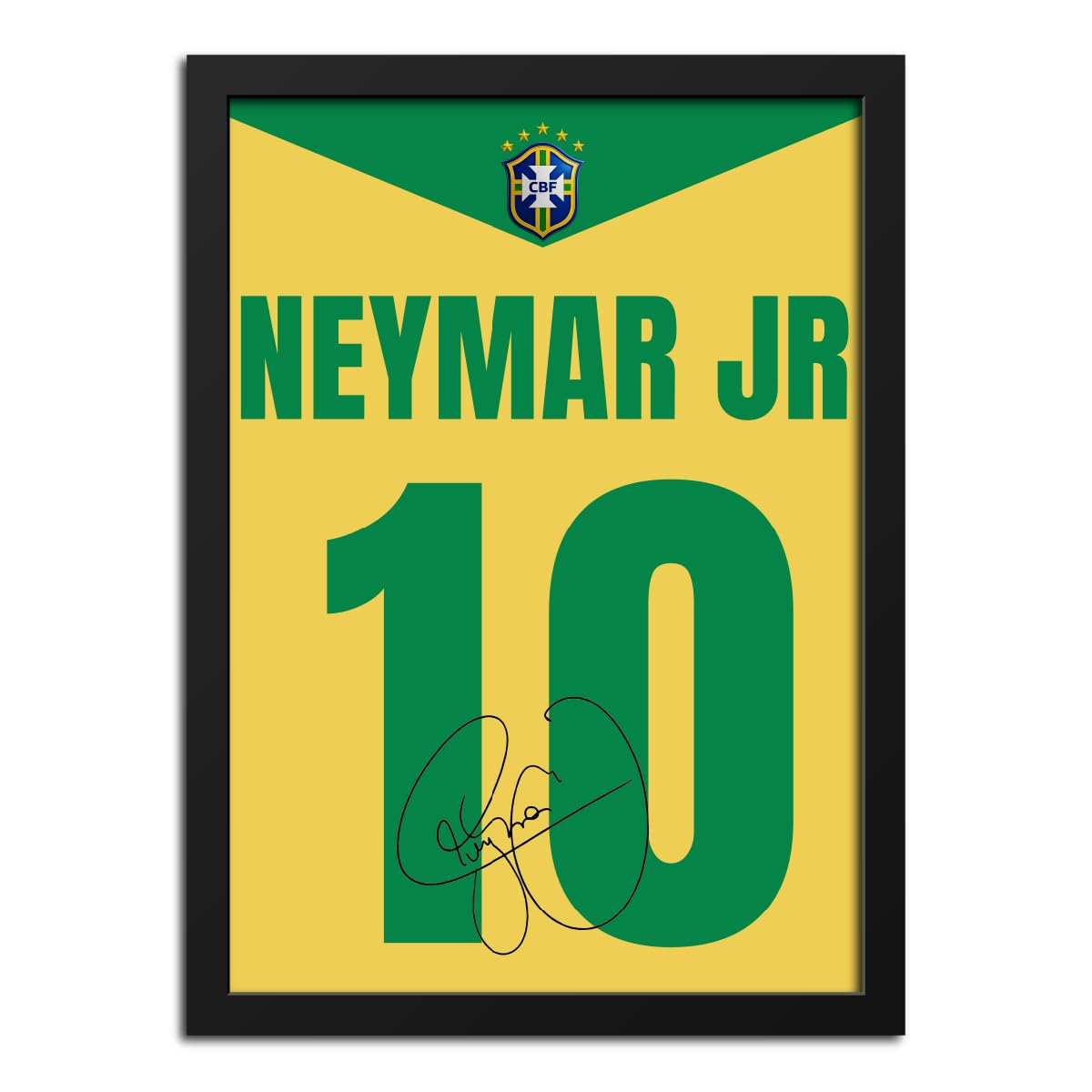 inspire TA Neymar Jr. Brazil Jersey World Cup 2026 Poster Framed Laminated Poster Wall Hanging Wooden Photo Frames 12 X 9 Inches-image-38