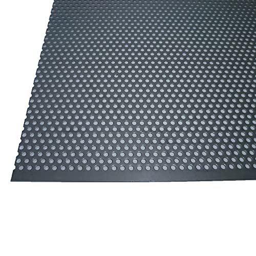 B&T Metall Plaque perforée en acier inoxydable 1,0 mm d'épaisseur Perforations de 3 mm de diamètre en quinconce 3-5