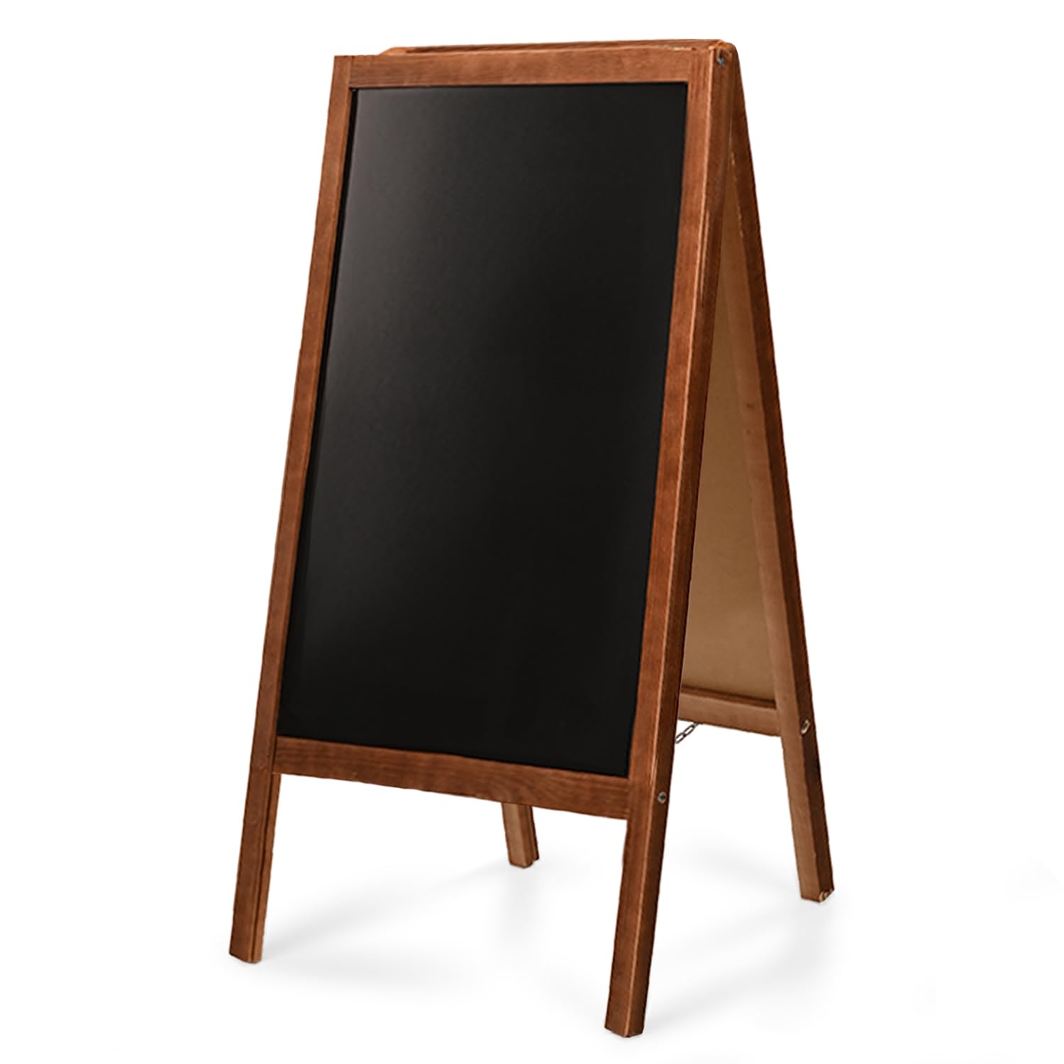 MG Design Kreidetafel-Aufsteller aus Holz 60 x 120 cm beidseitig beschreibbar, klappbar & abwischbar Kundenstopper fr Gastronomie, Einzelhandel & Events