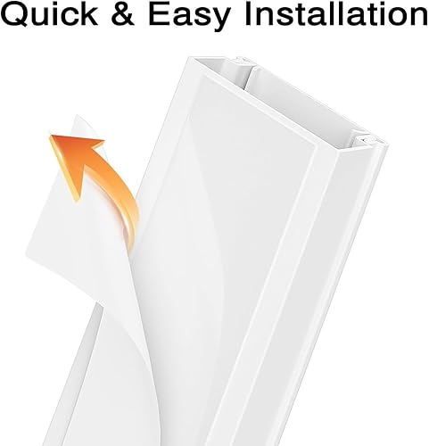 Miniatura 7 de Paquete de 10 protectores de cables, cubierta de cable ignífugo de PVC, corrector de alambre, pasarela de cables pintable para el hogar, oficina,