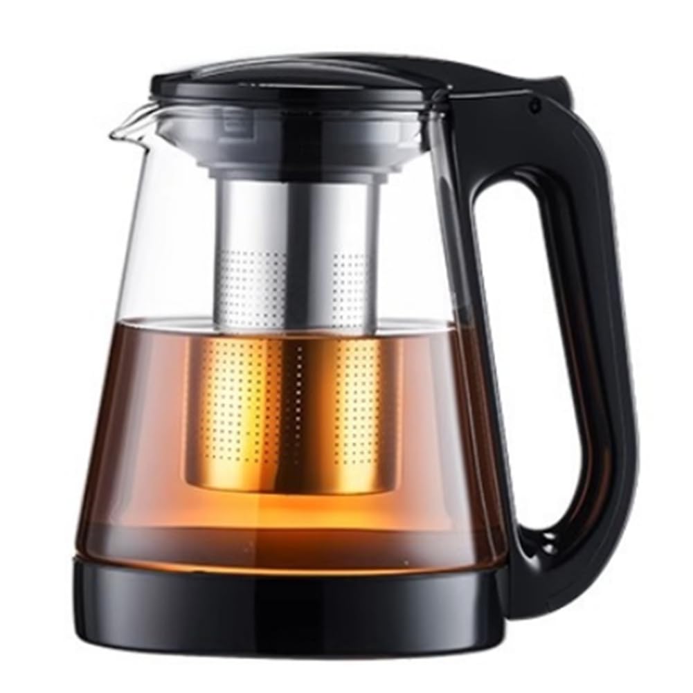 Hndhbfgrt Glass Teapot 2.2L Heat Glass Teapot Kettle Clear Large Capacity Teawear with Filter Basket