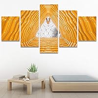 SIGNWIN 5 Panel Canvas Wall Art Modern Art Shapely Patterns Windows for Home Decorations Ready to Hang - 60