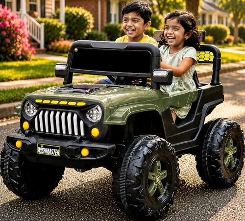 Image of Wishmaster Princess Electric Ride-On SUV - Stylish Off-Road Adventure Car for Kids with LED Lights, Music, Remote & Manual Drive | Music Player