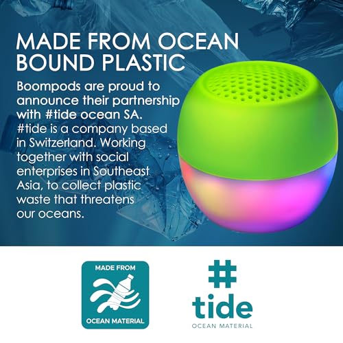 Boompods Soundflare Mini Bluetooth Speaker with Syncing Light Show, Portable IPX6 Waterproof Shower Speaker, 5 Hr Playtime - Image 2