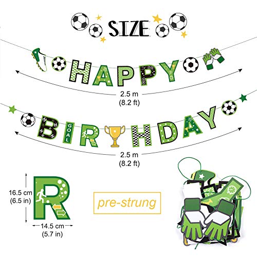 Soccer Theme Birthday Party Decorations Soccer Hanging Swirls Happy Birthday Banner For Kids Boys Football Party Supplies Sunbeauty #TOP1