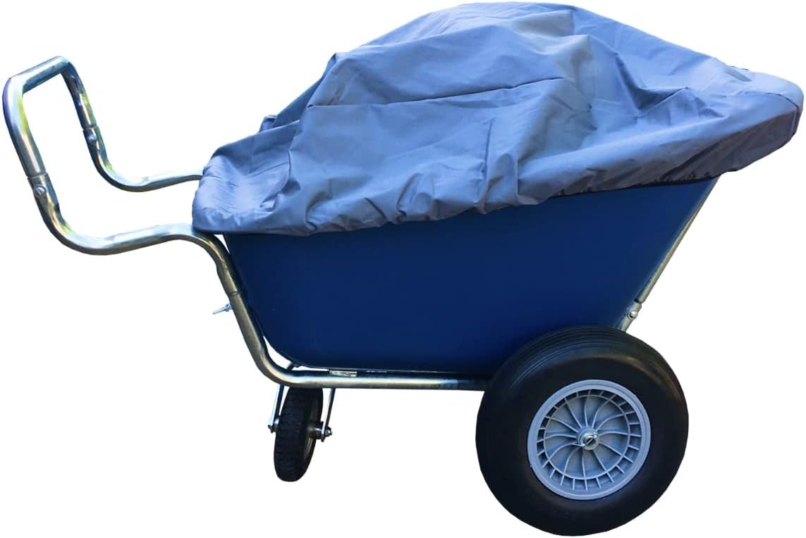 Wheelbarrows Direct 200L Blue Yard Wheelbarrow with spinning jockey