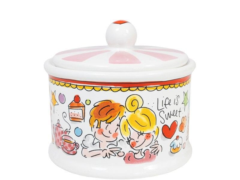 Blond Amsterdam Vorratsdose Bon Bon Sweet Keramikdose mit Deckel Süßigkeiten- und Keksdose Eben Quatschen Kollektion