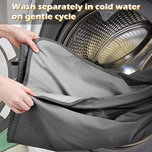 Kritter Planet Hundedecke Wasserdicht, Kuschelig Sex Decke, Urinbeständige Haustierdecke Waschbar Hundedecke für Sofa Bett Couch Autositz Möbel, XXL Decke 229 x 203 cm, Hellgrau/Dunkelgrau