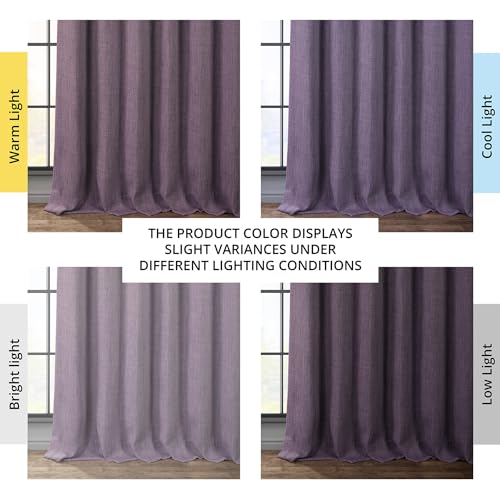 HPD Half Price Drapes Faux Linen Textured Room Darkening Curtains for Bedroom 108 Inches Long (1 Panel) - Image 3
