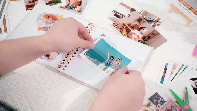 Vienrose Album Photo 40 Pages 30x30 Cm – 3 Anneaux Ajustables – Couverture Carton Solide – Kit Scrapbooking Mariage Bébé Famille Voyage
