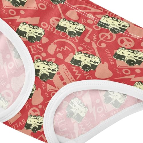Girls' Underwear Camera Red Cotton Stretch Comfort Toddler Panties4