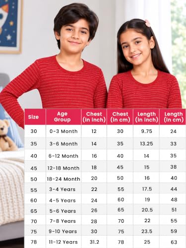 Image of BODYCARE Unisex Polycotton Slim Fit Thermal Tops Round Neck Full Sleeves Pack Of 1