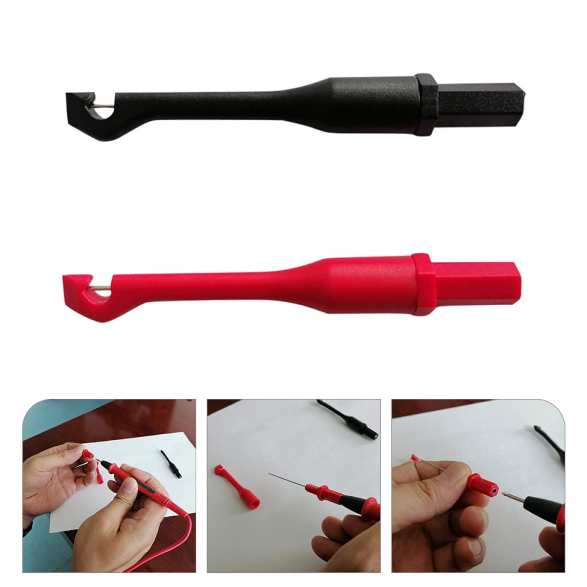OUNONA 4 Sätze Schaltungstester Multimeter Zubehör Elektriker Werkzeug Elektrische Prüfspitzen Draht Elektrischer Prüfstift Testen Rücksonden-kit Automotive Sonde Für Auto Abs 2 Stück * 4